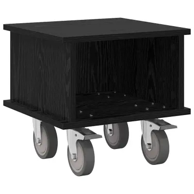 vidaXL TV stojalo Črna Orehovina 37 x 35 x 35 cm Konstruiran les