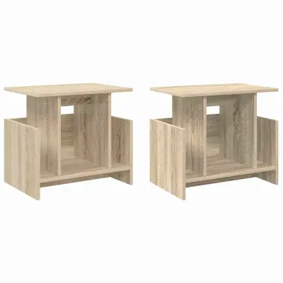 vidaXL TV stojalo 2 pcs Sonoma hrast 50 x 35 x 45 cm Konstruiran les