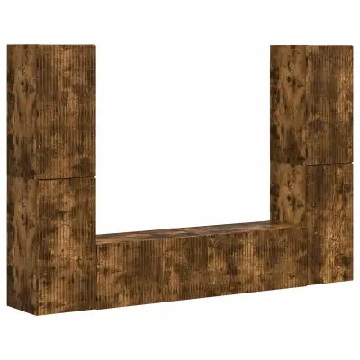 vidaXL Komplet TV omaric 6 pcs Dimljeni oreh Konstruiran les