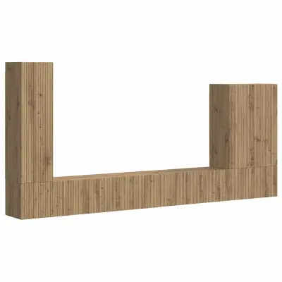 vidaXL Namestitev na steno 6 pcs Umetni hrast