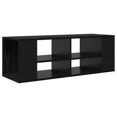 vidaXL Stenski TV kabinet Črni hrast 102 x 35 x 35 cm Konstruiran les