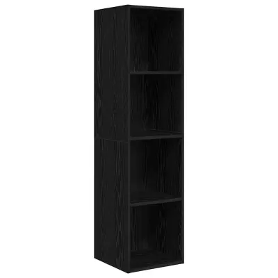 vidaXL Komplet TV omaric Črna Orehovina 37 x 37 x 142,5 cm