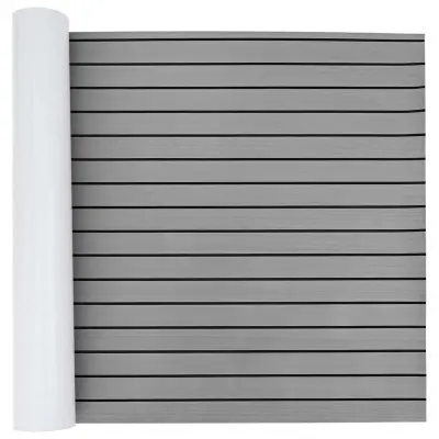 vidaXL Čolnska preproga Svetlo siva s črno 240 x 90 x 0,5 cm EVA