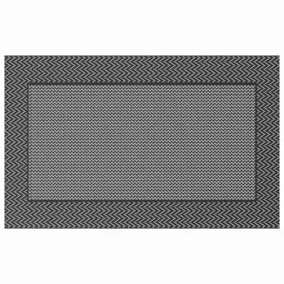 vidaXL Zunanji preproga Chevron ARAKIL Črna in siva 400 x 250 cm