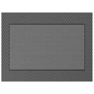 vidaXL Zunanji preproga ARAKIL Črna in siva 300 x 400 cm PP