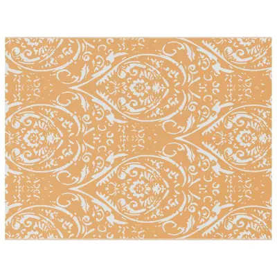 vidaXL Zunanji preproga Jakobinski ARAKIL Oranžna in bela 400 × 300 cm