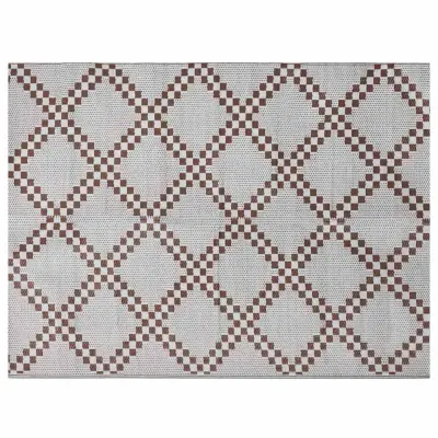 vidaXL Zunanji preproga Geometrični ARAKIL Rjava in bela 400 × 300 cm