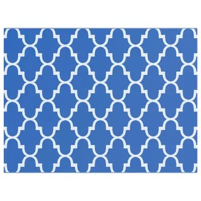 vidaXL Zunanji preproga Quaterfoil ARAKIL Modra in bela 400 × 300 cm