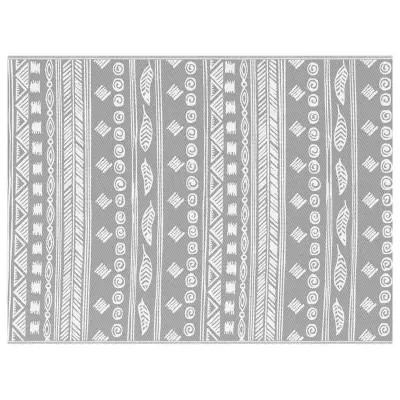 vidaXL Zunanji preproga Paisley ARAKIL Siva in bela 400 × 300 cm