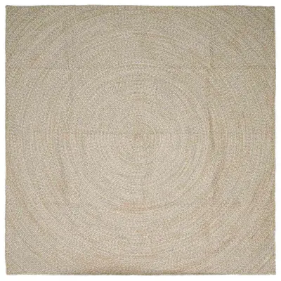 vidaXL Preproge za površine Naravna in bela 300 x 300 cm Juta