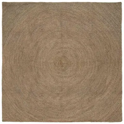 vidaXL Preproge za površine Kvadrat Siva 240 x 240 cm Juta