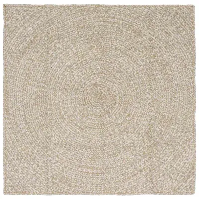 vidaXL Preproge za površine Naravna in bela 160 x 160 cm Juta