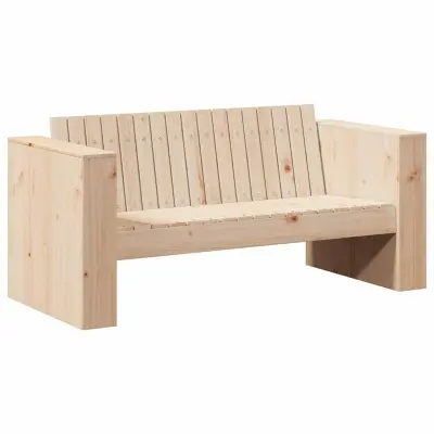 vidaXL Vrtni kavč Naravna 134 x 60 x 62 cm Masivno borovo les