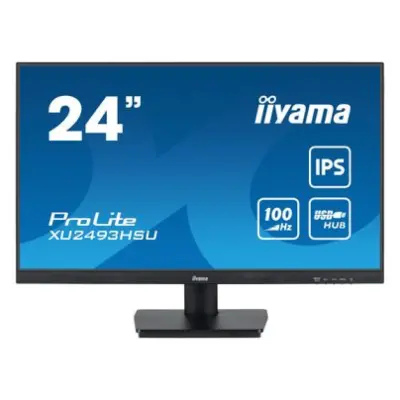 Monitor Iiyama 60,5 cm (23,8") XU2493HSU-B7 1920x1080 100Hz IPS 1ms HDMI DisplayPort 2xUSB2.0 Zvočniki  3H sRGB96%