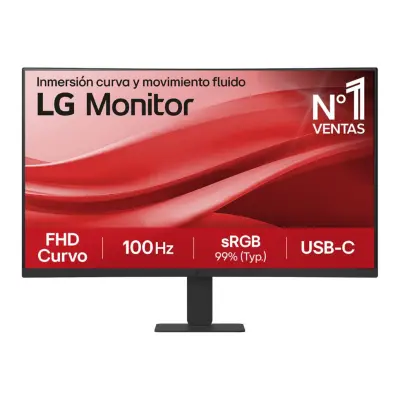 Monitor LG 68,6 cm (27,0") 27U421A-B 1920x1080 Curved 100Hz VA 5ms HDMI USB-C 15W  sRGB99% HDR10