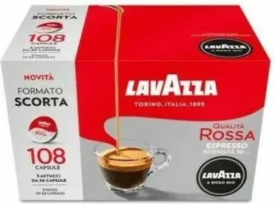 Kapsule za kavo Lavazza Qualità Rossa, 108 kos, rdeče