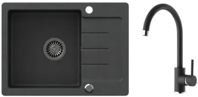 Pomivalno korito SINK SOLUTION SET BARI črna