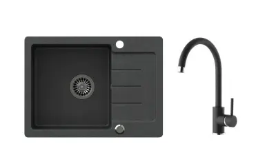 Pomivalno korito SINK SOLUTION SET BARI črna