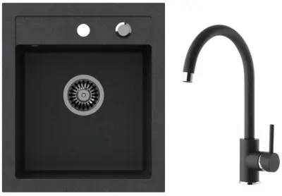Pomivalno korito SINK SOLUTION SET PARMA črna