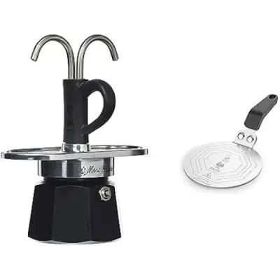 Kavni aparat Bialetti Mini Express za espresso, 90 ml, črn