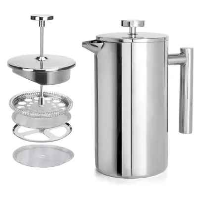 Ročni aparat za kavo in čaj iz nerjavečega jekla s filtrom  350 ml