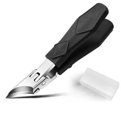 Natančne poševne škarjice za nohte s široko odprtino čeljusti Black