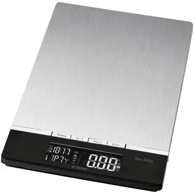 Kuhinjska tehtnica Bomann KW 1421 CB z LCD zaslonom in inox dizajnom