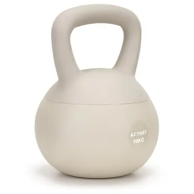 Soft Kettlebell, 10 kg utež za vadbo, žoga za trening, fitnes, bež