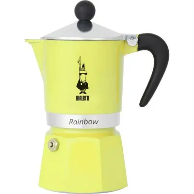 Kavni aparat Bialetti Rainbow rumena pastelna, 0,3 l, aluminij