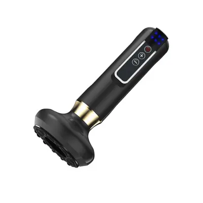 6-stopenjski polnilni električni masažni pripomoček Gua Sha - pametna vakuumska terapija Black