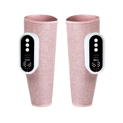 Brezžični masažni aparat za noge, komplet 2 - zračna kompresija, toplota, nastavljiv, polnljiv Pink