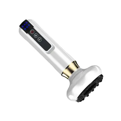 6-stopenjski polnilni električni masažni pripomoček Gua Sha - pametna vakuumska terapija White