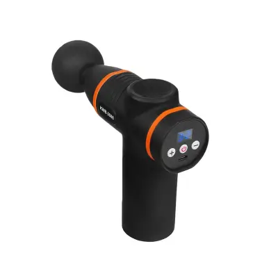 32-stopenjska mini pištola za fascijo: polnilni LCD masažni aparat za mišice Black+Orange