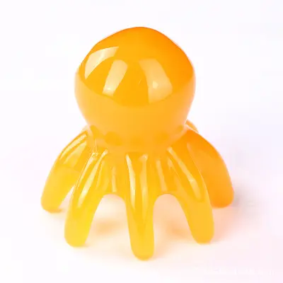 Maser za lasišče Hobotnica - Velik masažni glavnik za akupresuro Orange