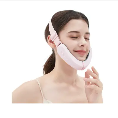 Pametni masažer za obraz z angleškimi glasovnimi pozivi - 3D naprava Pink