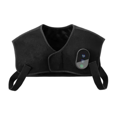 Brezžični ogrevani masažer za ramena z vibriranjem - upravljanje na dotik in polnjenje TYPE-C