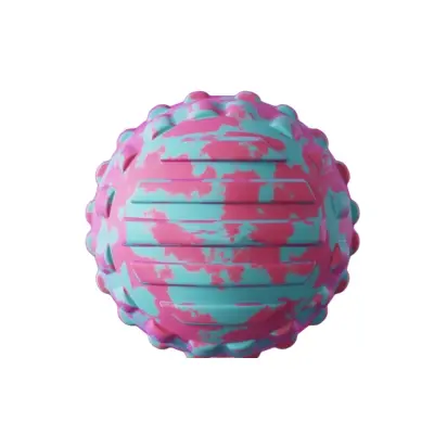 7cm EVA Fitnes Masažna Žoga - Miofascialna Sprostitev in Globoka Masaža Pink+Blue