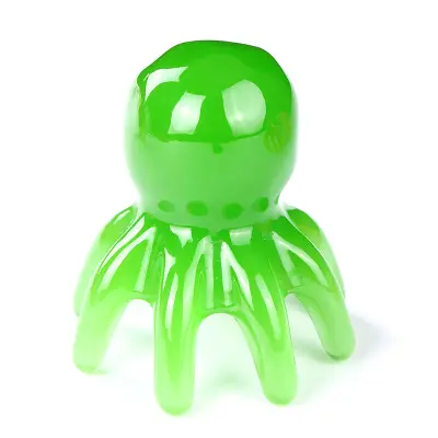 Maser za lasišče Hobotnica - Velik masažni glavnik za akupresuro Green