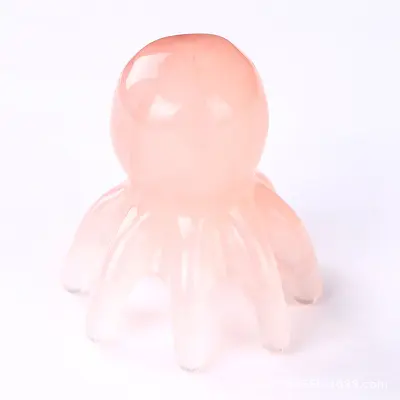 Maser za lasišče Hobotnica - Velik masažni glavnik za akupresuro Pink