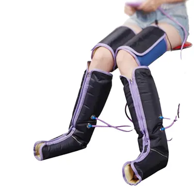 Masažer za noge z zračnim stiskanjem, moč 10W, 9 nastavitev intenzivnosti, prilagodljivi ovitki za noge, približno 30 x 15 x 13 cm, teža 1803g