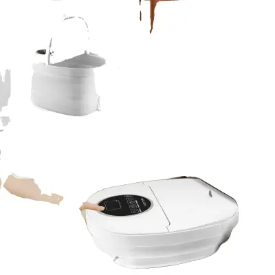 Kopel za noge, masažna funkcija, zložljiva zasnova -bela -220V -EU vtič