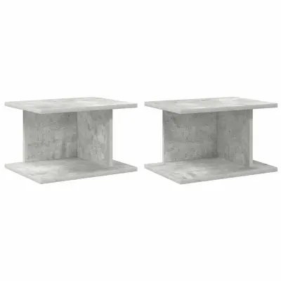vidaXL Nočna omarica 2 pcs Betonsko siva 40 x 30 x 25 cm