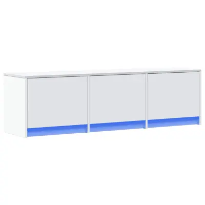 vidaXL TV omarica z LED Bela 140 x 34 x 40 cm Konstruiran les