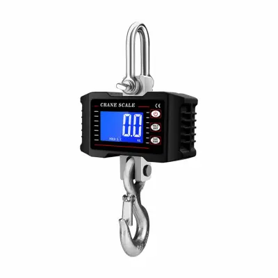 2000kg Digitalna Žerjavna Tehtnica - Težka Viseča Tehtnica z LCD Zaslonom Black