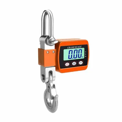 300kg Digitalna Žerjavna Tehtnica - Težka Viseča Tehtnica z LCD Zaslonom Orange