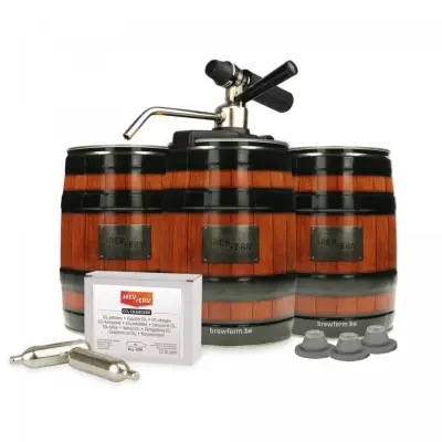 Začetni komplet pivskih sodov Brewferm z Party Star Deluxe, 3x5L, CO2 zapiranje