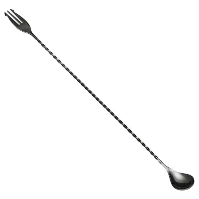 POSEIDON Bar lžica z vilicami 40 cm, nerjaveče jeklo Gunmetal black