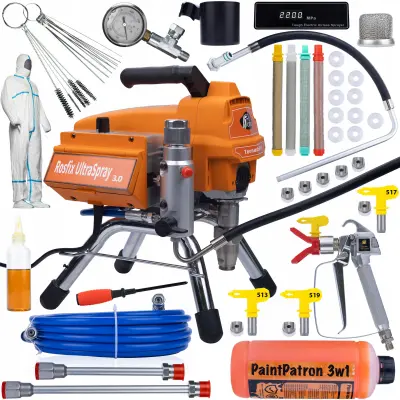 Rosfix Mega set Barvni agregat Rosfix Tornado RT3 UltraSpray 2200W 22MPA 2,5L/min z dodatki