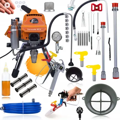 Rosfix Set Malarski Agregat Rosfix Tornado RT3 UltraSpray 2200W 22MPA 2,5L/min + dodatki, filtri in tesnila