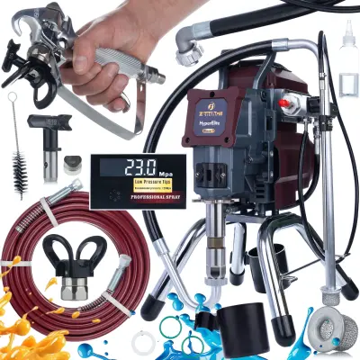 ZENTHRIL BLAZE Y AGREGAT MALARSKI – 1200W, 25MPA, 1,8L/MIN, 0,019" ŠOBA | LCD, ZENCONTROL, VOICE ASSIST | ZA LATEKS, AKRIL, EMULZIJE